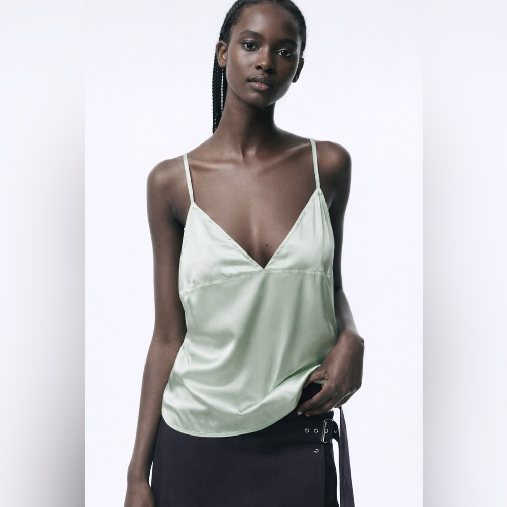 NWT ZARA MIXED KNIT CAMISOLE